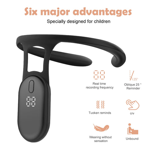 Smart Posture Corrector Vibration Posture Training Reminder Sensor Back Posture Neck Hump Corrector for Adult Kids Lightweight